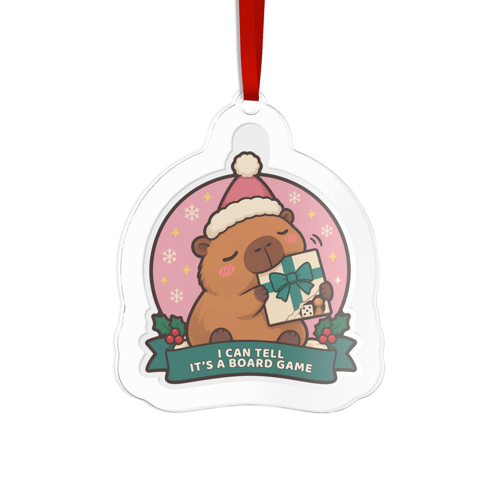 Capybara Christmas Ornament, I Can Tell It's a Board Game, Gift for Board Game Lovers