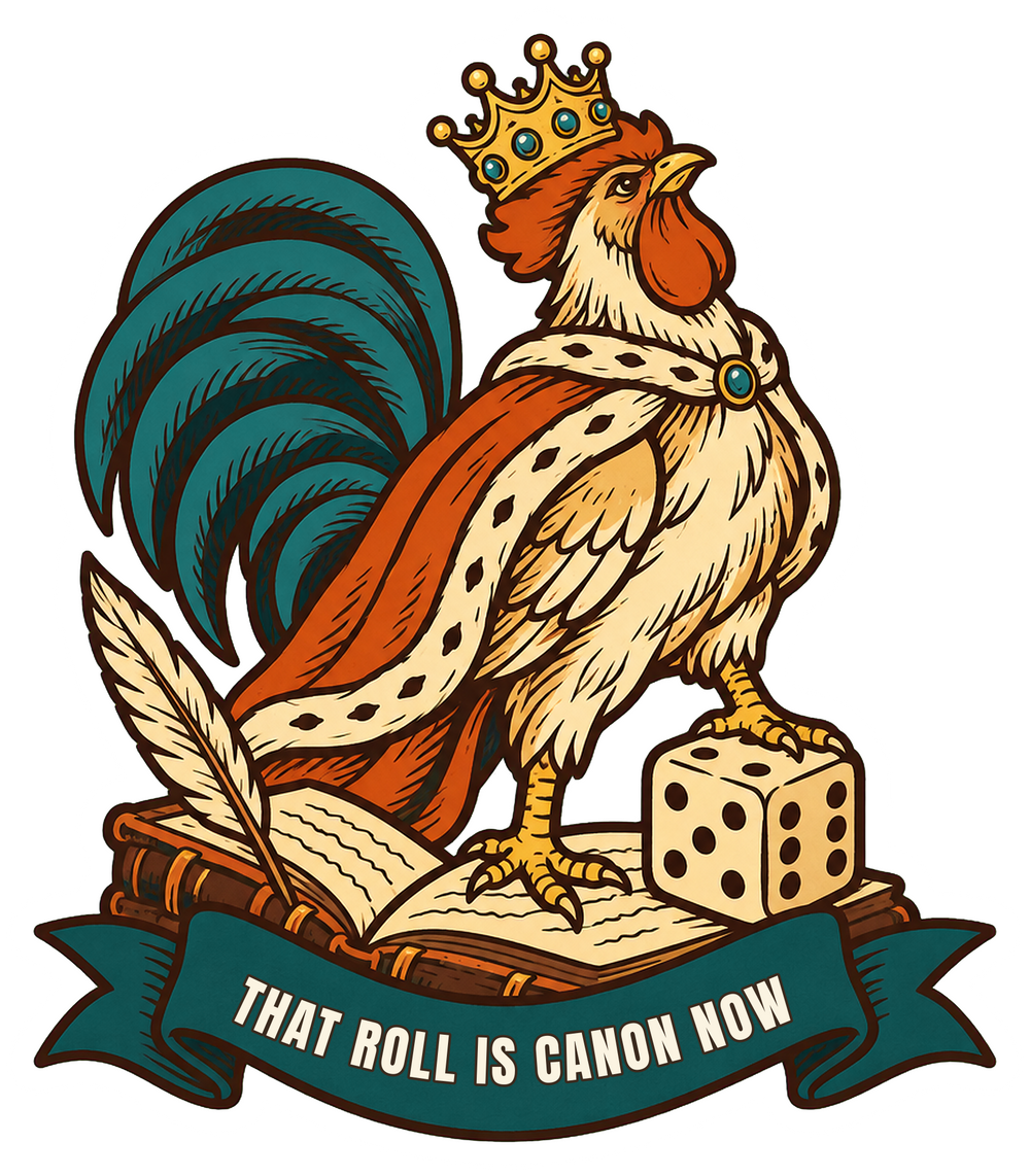 That Roll Is Canon Now Sticker, Funny Tabletop RPG Gift for Game Masters and Players
