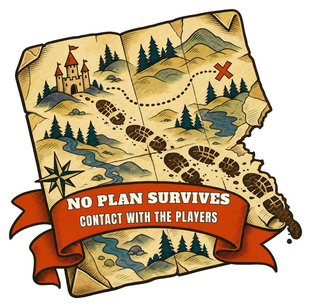 No Plan Survives Contact With the Players Sticker, Funny Game Master Gift