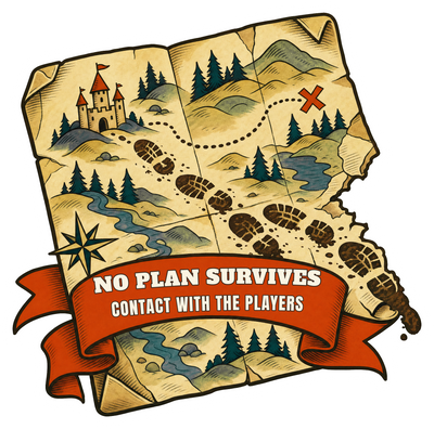 No Plan Survives Contact With the Players Sticker, Funny Game Master Gift