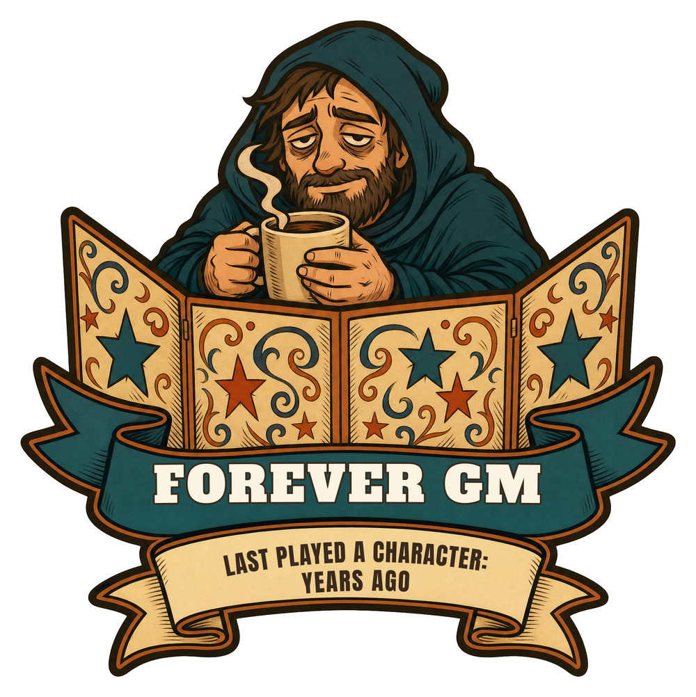 Forever GM Sticker, Funny Game Master Gift, Retro Tabletop RPG Decal
