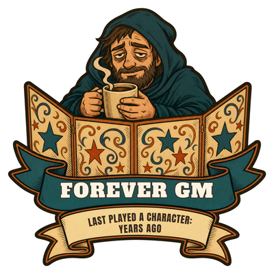 Forever GM Sticker, Funny Game Master Gift, Retro Tabletop RPG Decal