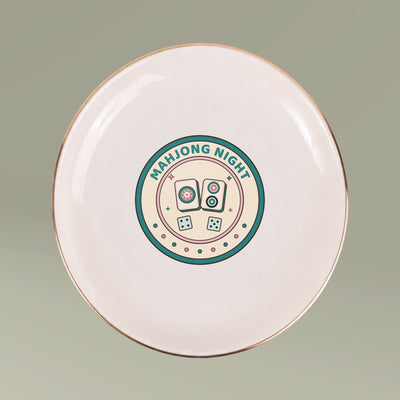 Mahjong Dice Dish, Mahjong Night Trinket Dish, Ceramic Mahjong Gift
