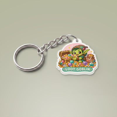 Cute Goblin Keychain, Loot Goblin Kawaii Acrylic Backpack Charm