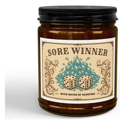 Board Game Candle, Sore Winner, Funny Game Night Winner Gift